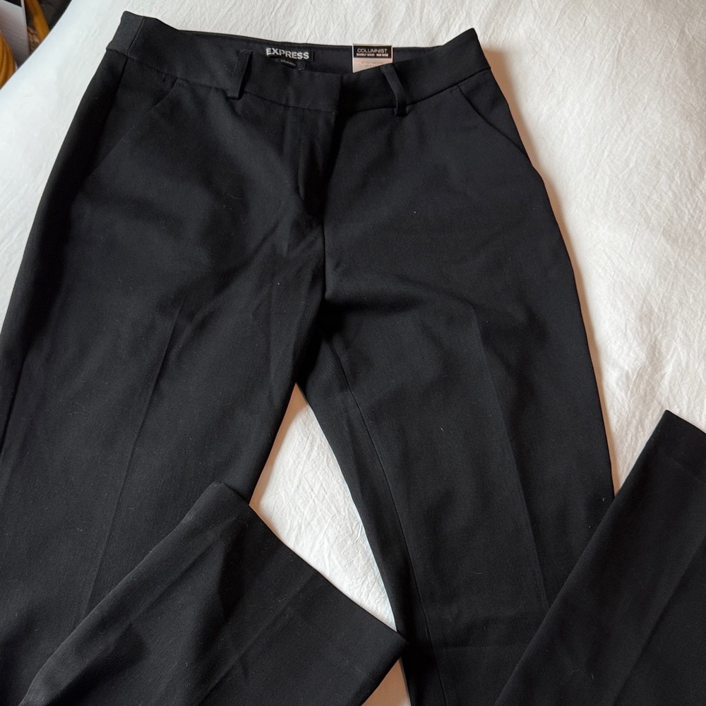Express Columnist Barely Boot Black Dress Pants